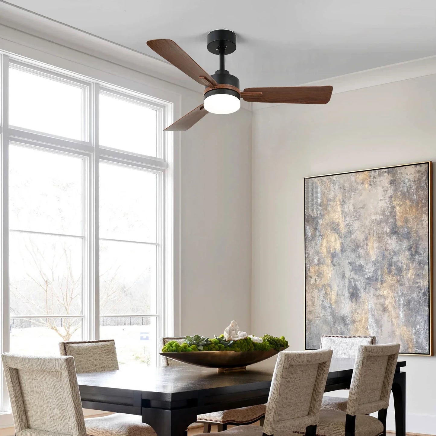 GreeLustr Remote Control LED Ceiling Fan With Decorative Chandelier Lamp