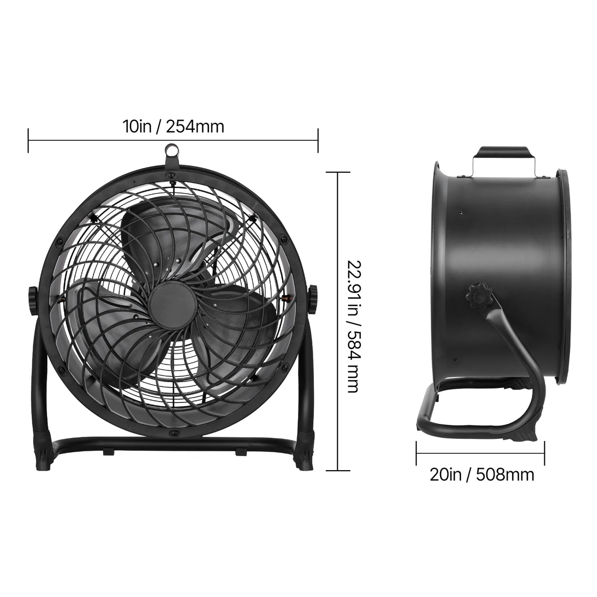 VEVOR High Velocity Industrial Floor Fans With Adjustable Tilt