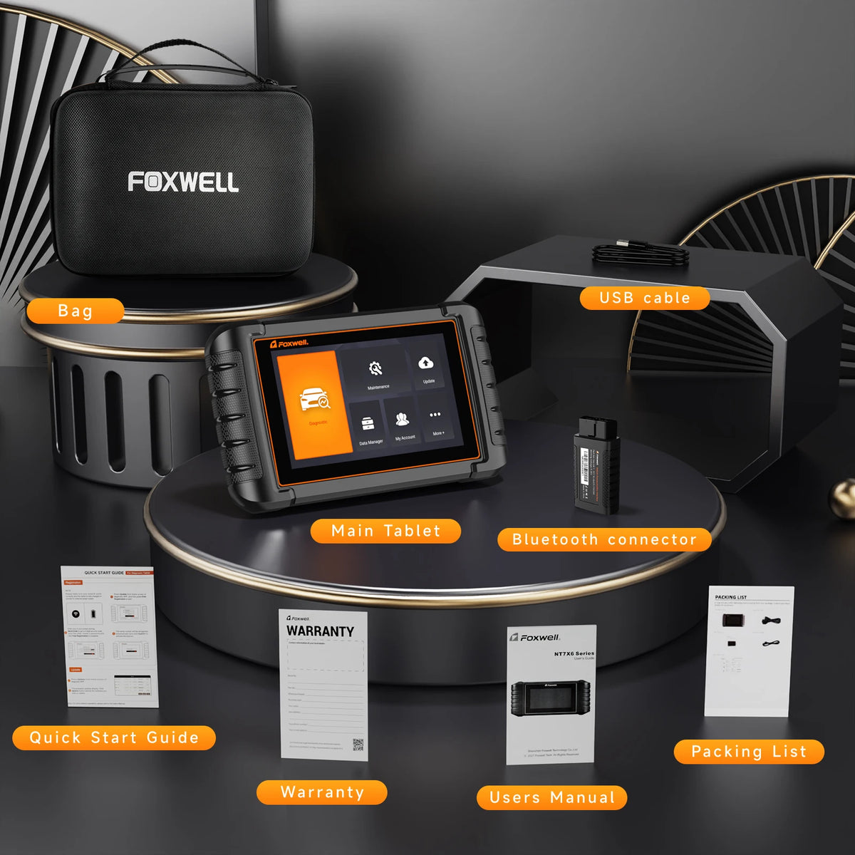 FOXWELL NT809BT Bluetooth All System Bi Directional OBD2 Diagnostic Scanner