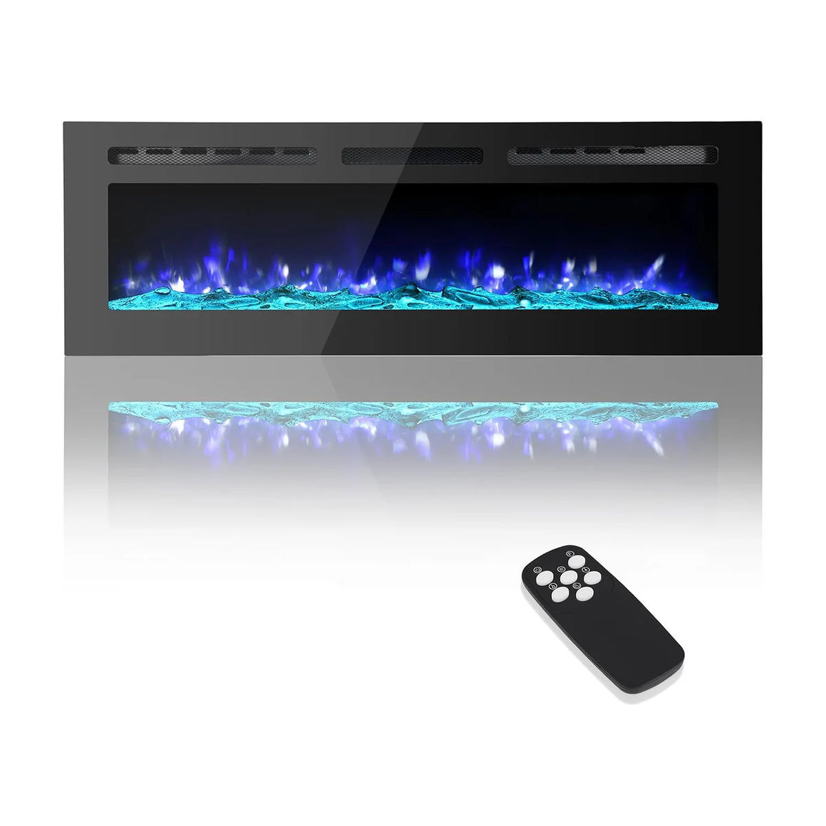 Acekool Electric Fireplace With Remote Wall Mounted Heater