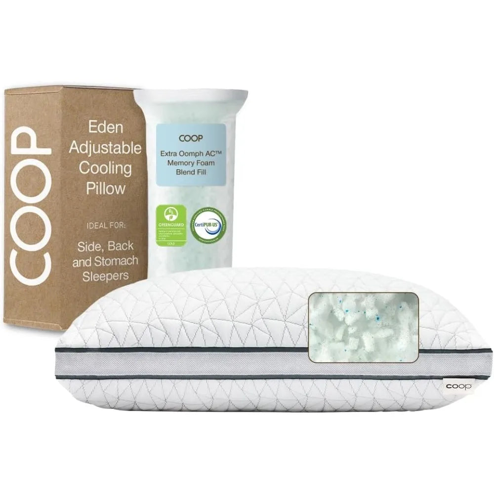 Eden Memory Foam Cooling Pillow For Back Stomach Side Sleepers