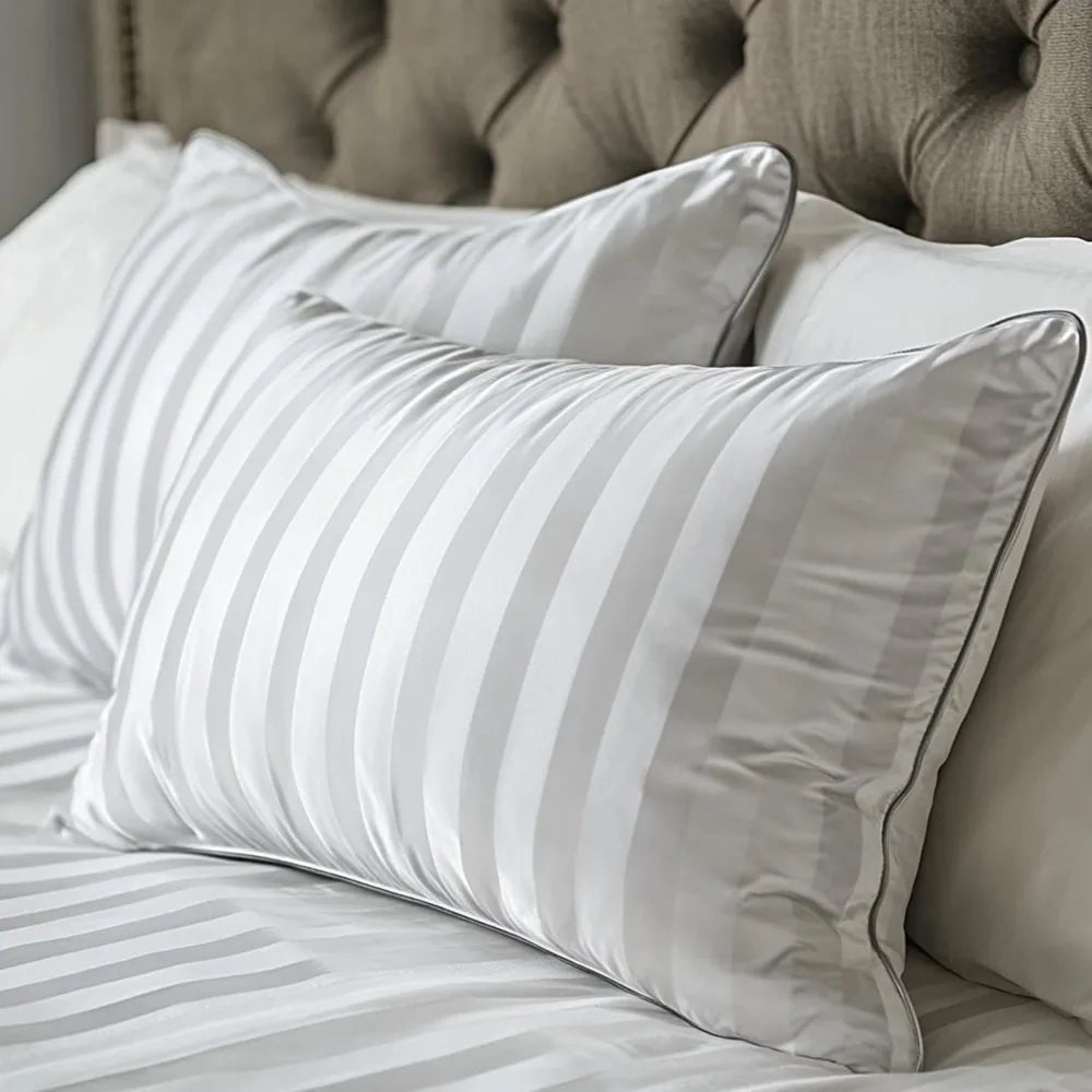 Hotel Grand White Luxury Feather Down Pillows Set of 2