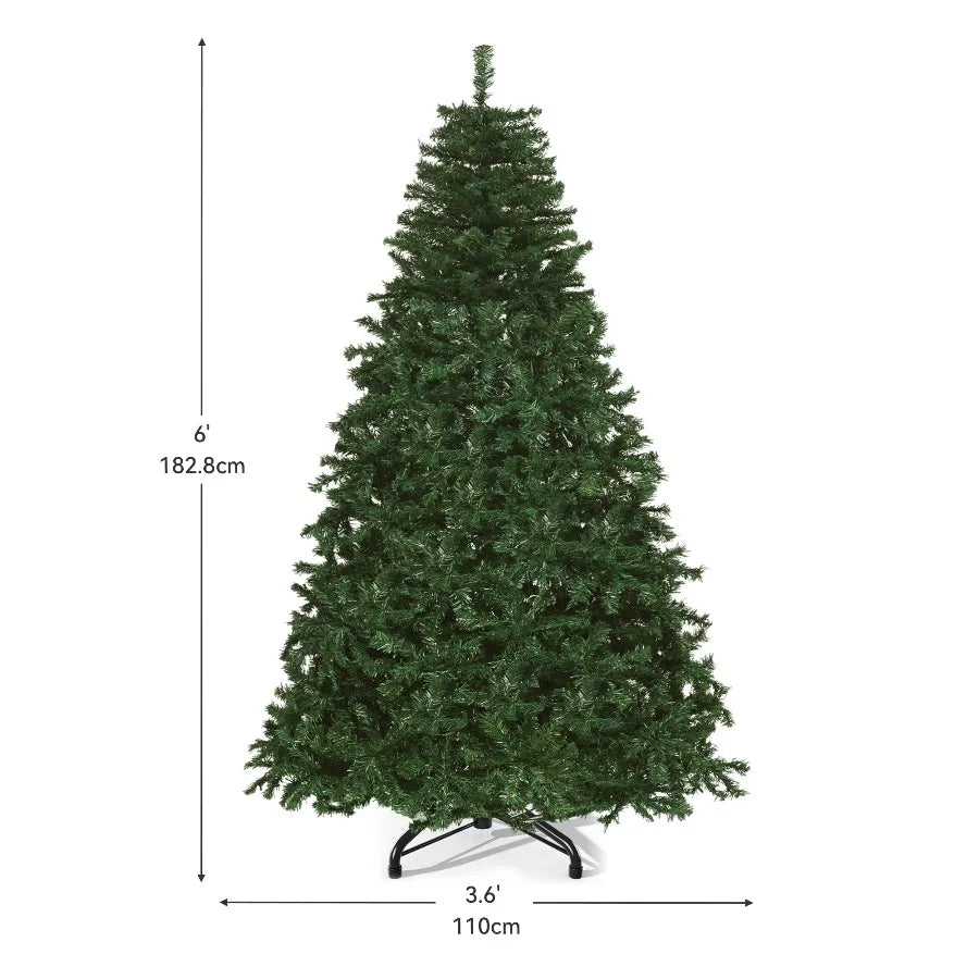 Uforic Pre-Lit Artificial Christmas Tree with Warm Lights for Home and Party