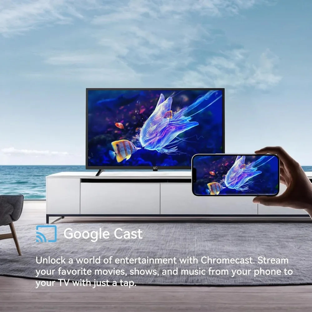 XMSJ Smart TV Android HDR 10 Google Play Cast Streaming