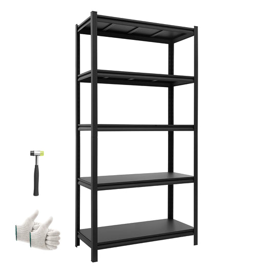 SucceBuy 4/5-Tier Adjustable Garage Storage Shelves Utility Rack