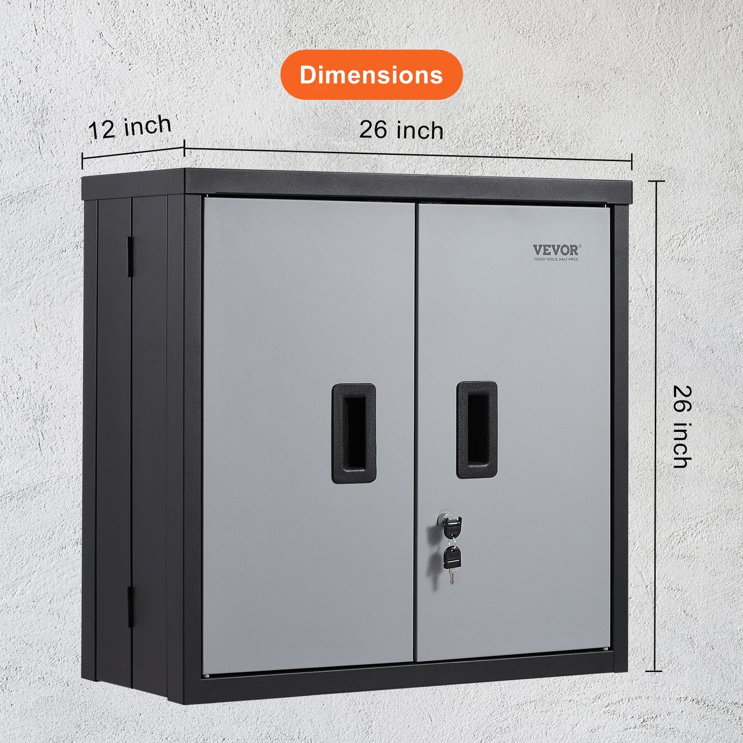 Foldable Wall Cabinet Metal Garage Locker Magnetic Door