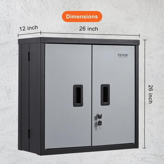 Foldable Wall Cabinet Garage Locker With Magnetic Door Adjustable Shelf
