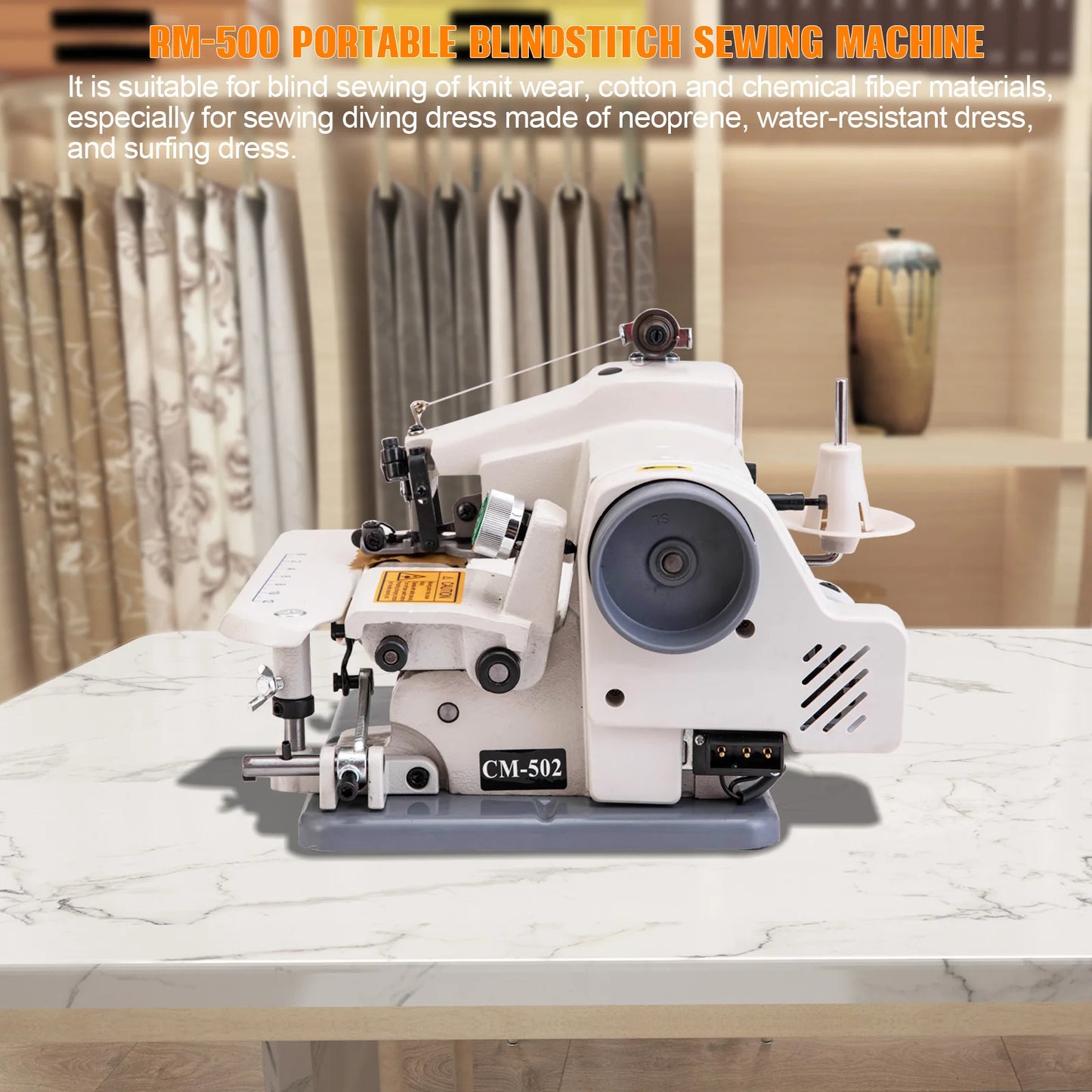 Portable Blindstitch Hem Chain Stitch Sewing Machine 1200 Stitches