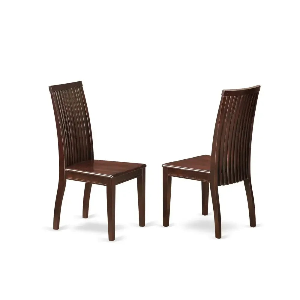 XMSJ Five Piece Round Dining Table Set With Dropleaf Chairs