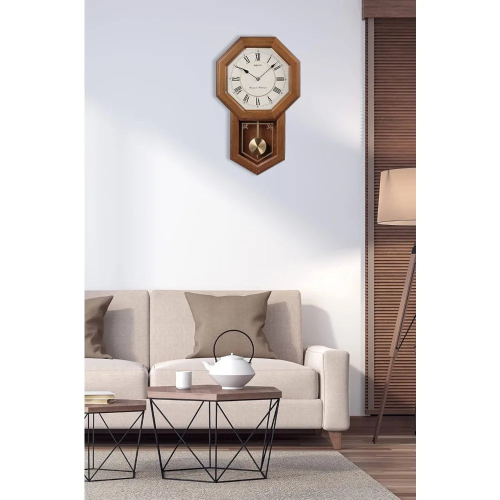 Traditional Wall Clock With Chime And Pendulum Mechanism