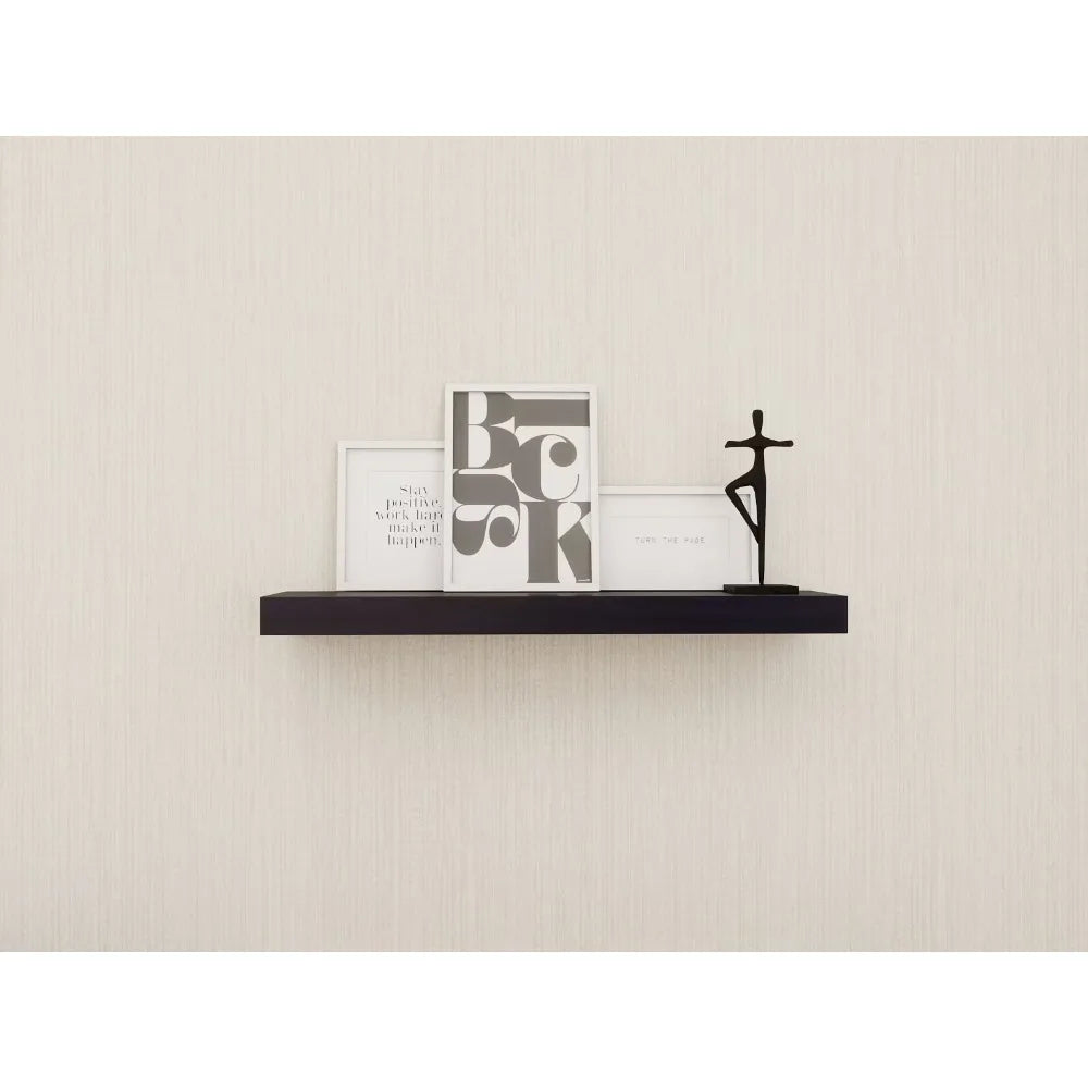 Wall Mounted Single Tier Wood Floating Shelf Mainstays