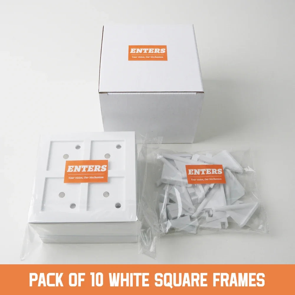 Acrylic Magnetic Photo Frame For Fridge Square Grid Display