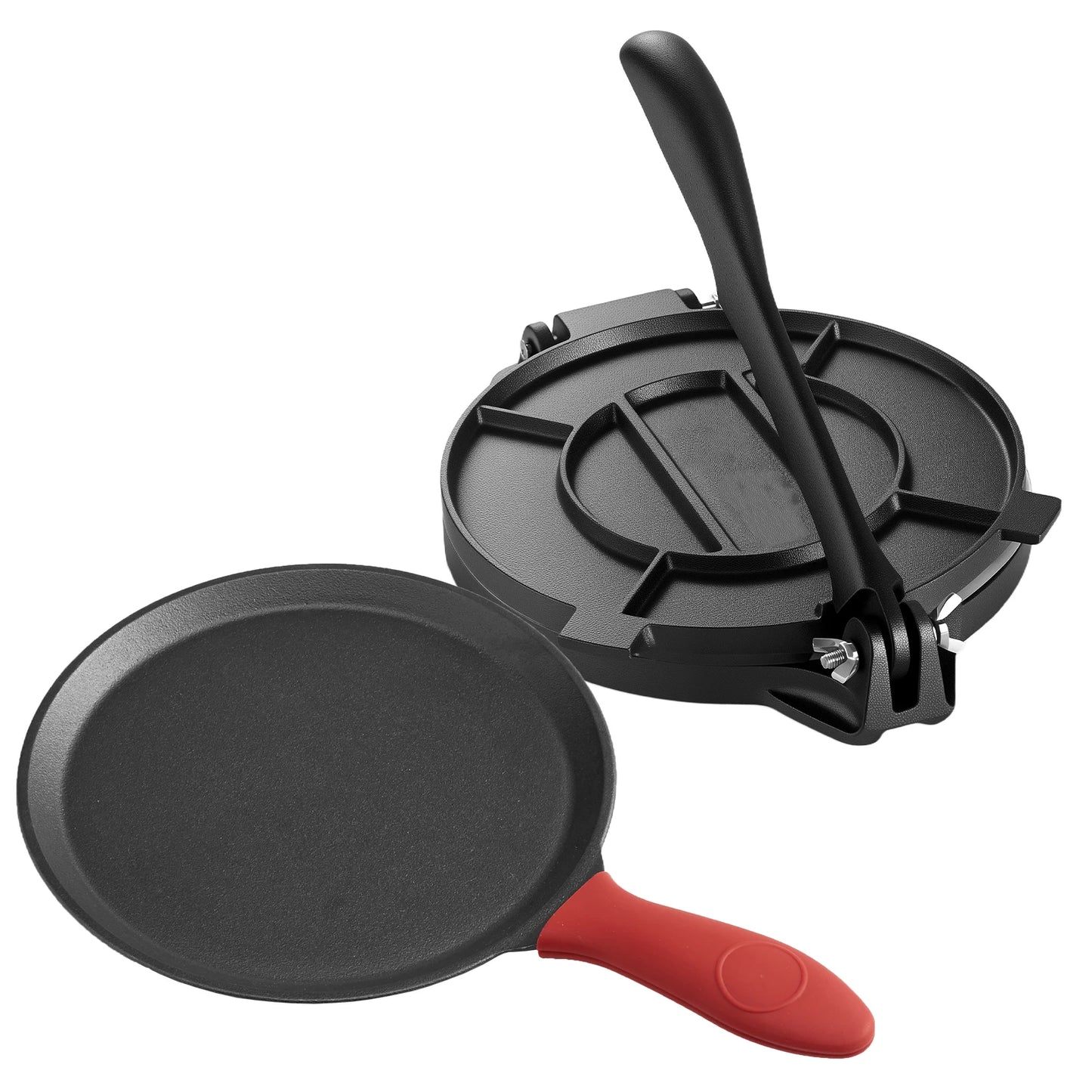 Tortilla Press Cast Iron Roti Maker With 100 Parchment Paper