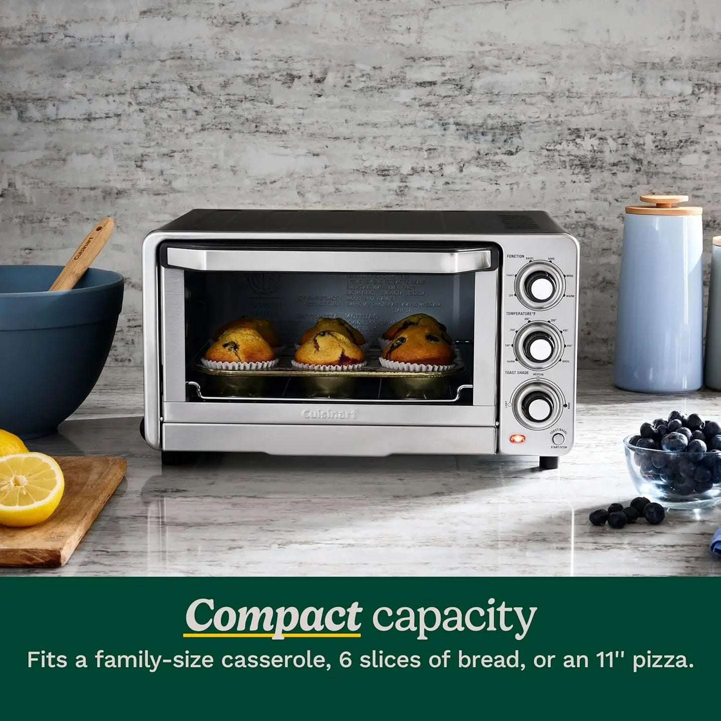 XMSJ Custom Classic Toaster Oven Broiler 1800W Countertop