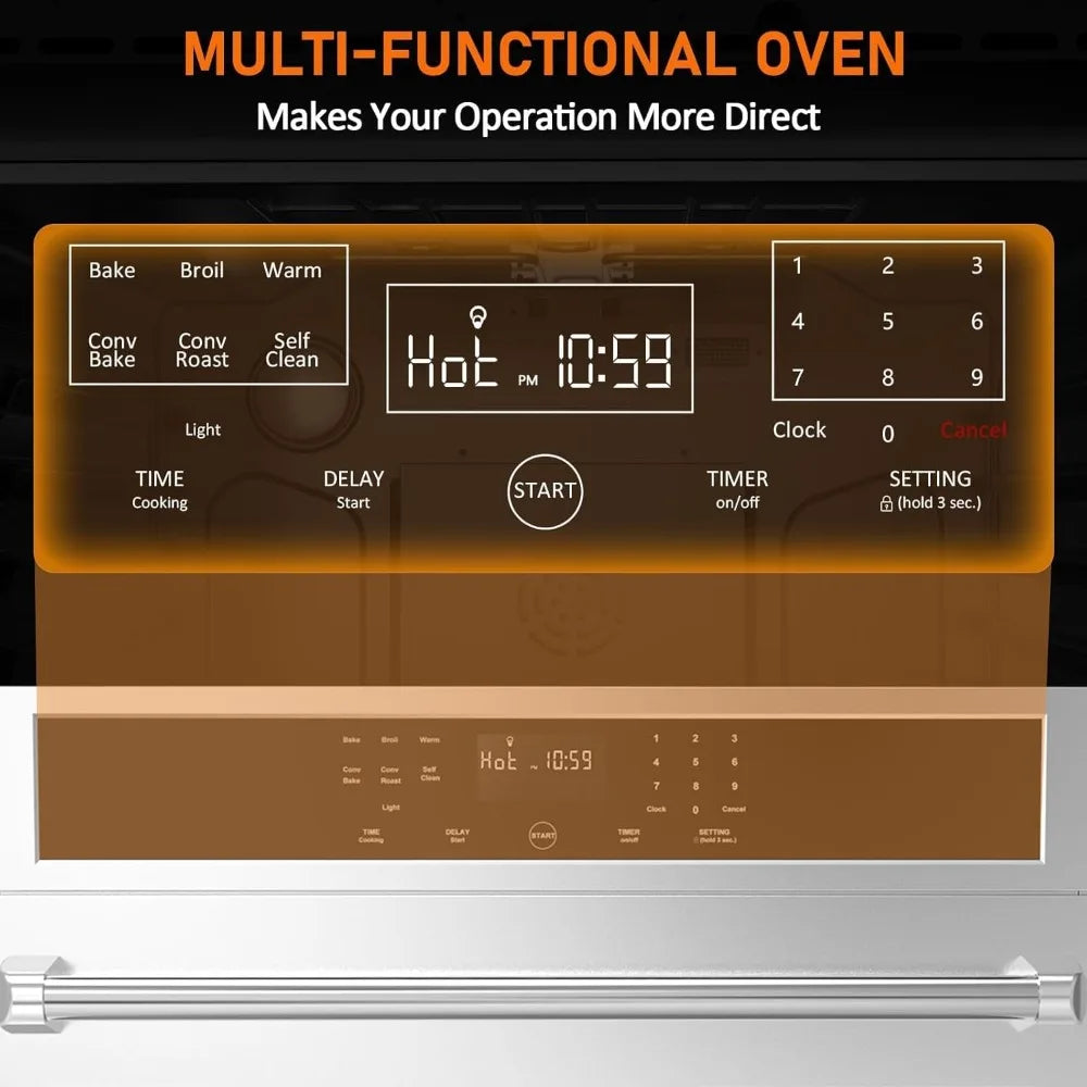 XMSJ Electric Wall Oven Convection 4.8 Cu.Ft Touch Control