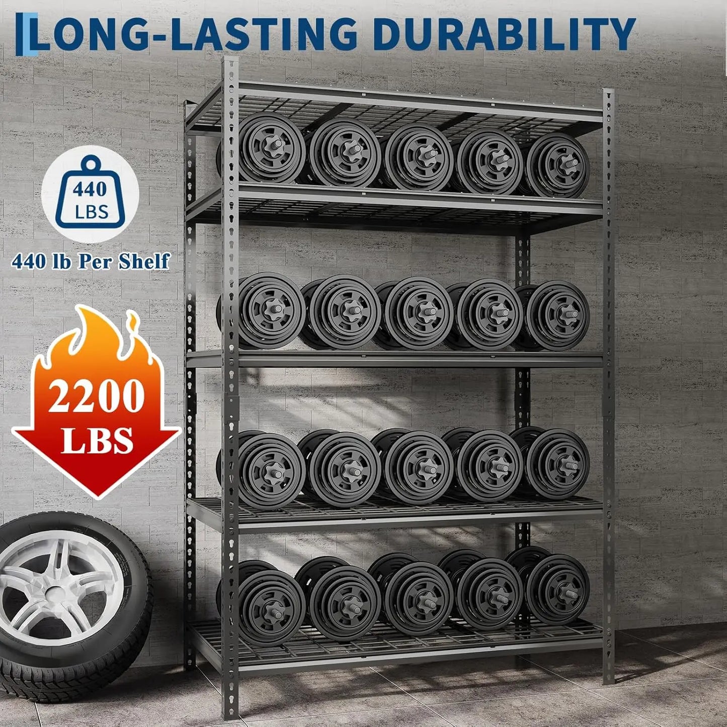 Twister Ck Heavy Duty Metal Storage Shelving For Garage