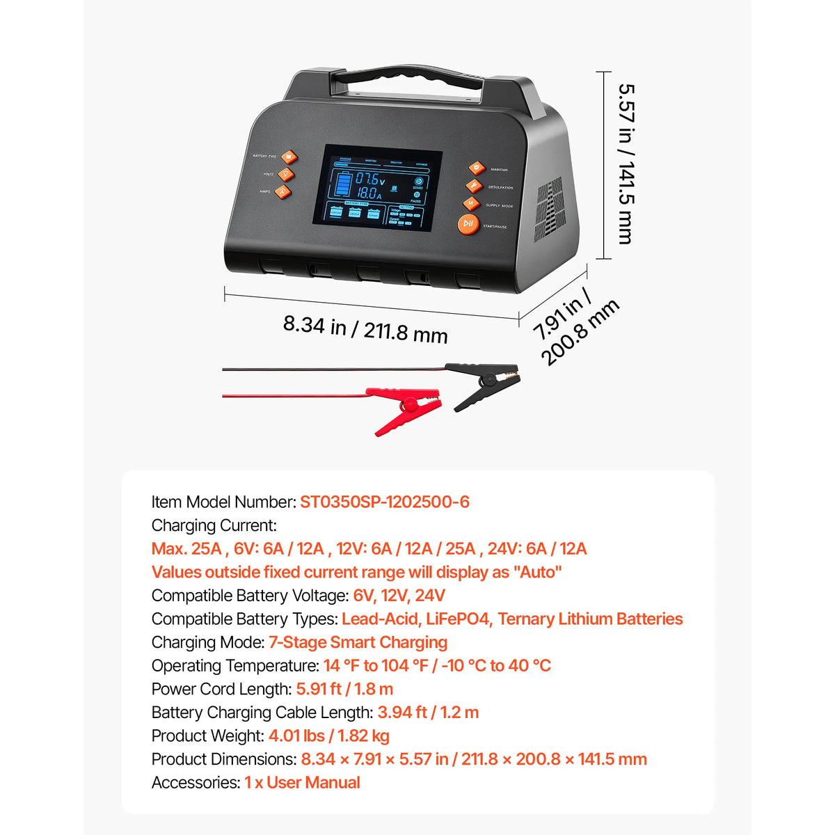 SucceBuy Smart Charger for LiFePO4 and Lead Acid Batteries