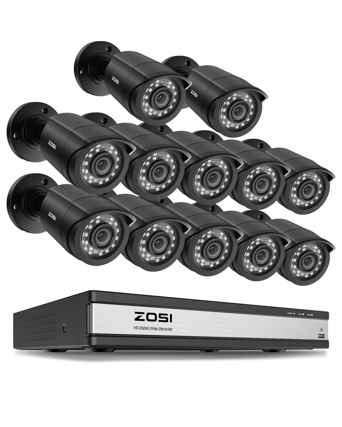 ZOSI Wired CCTV Security Camera System With DVR And Cameras