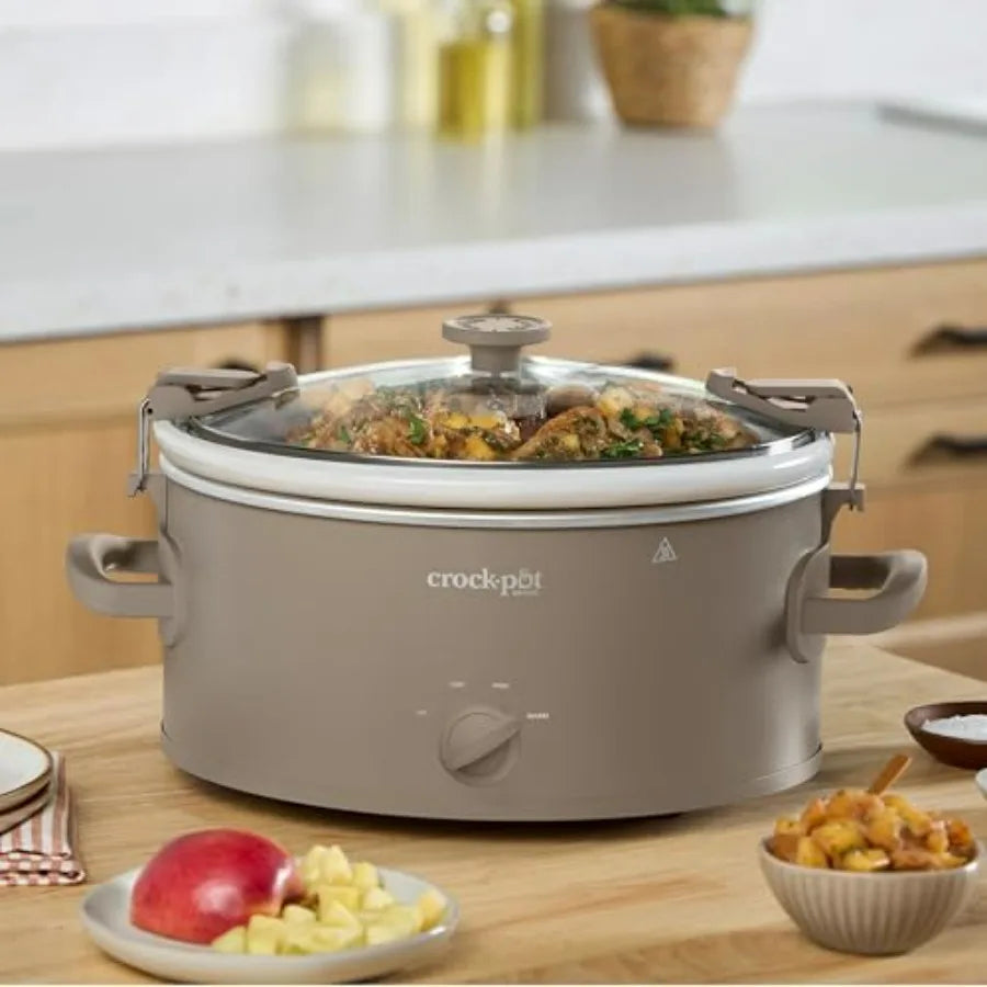 Programmable Kitchen Slow Cooker With Timer And Keep Warm Function
