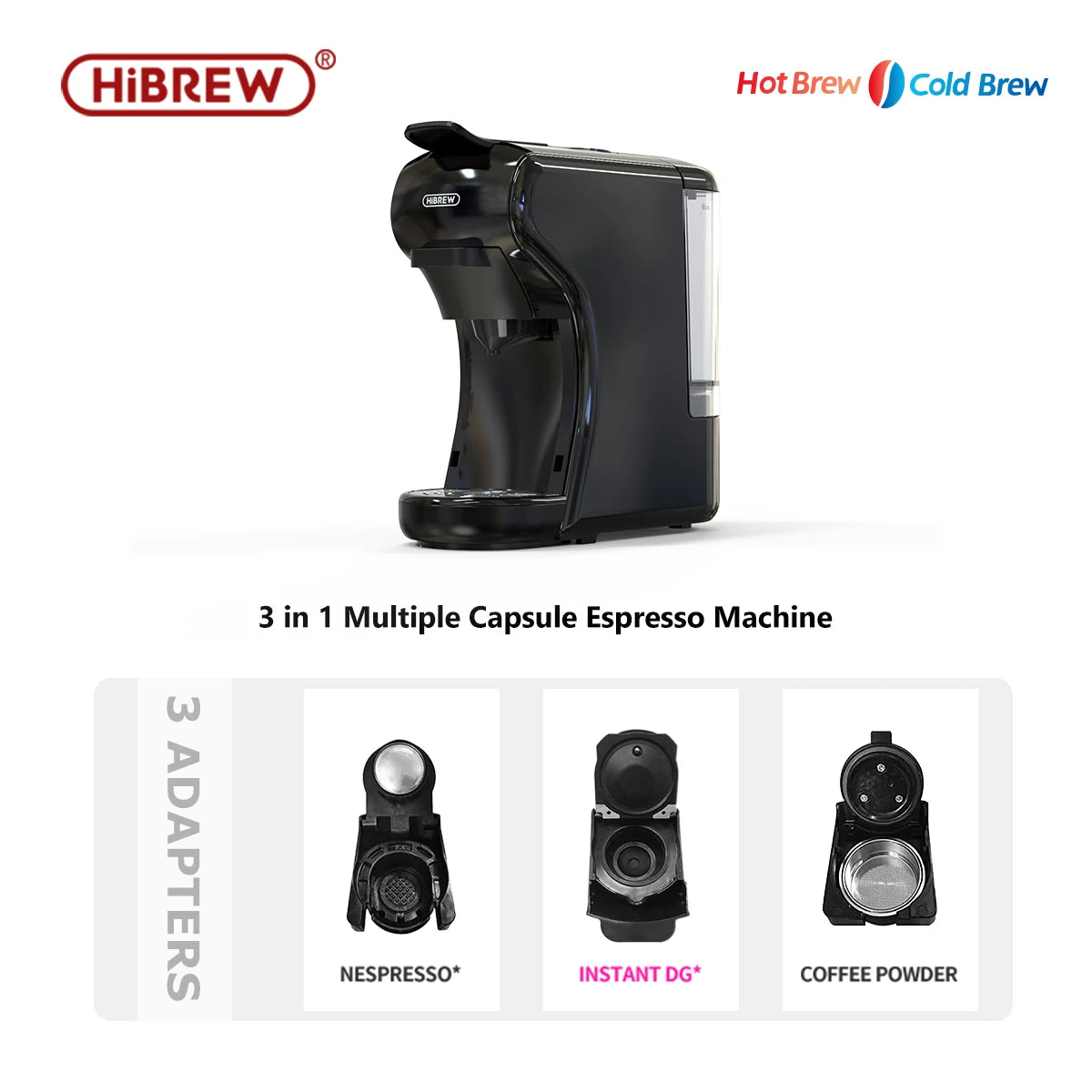 HiBREW Multi Capsule Espresso Maker With Hot And Cold Brewing