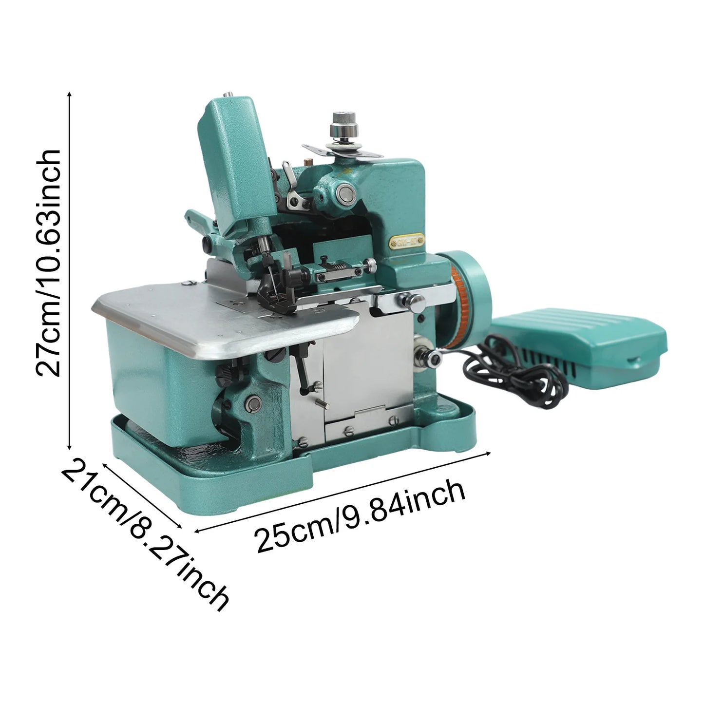 Industrial Overlock Sewing Machine 150W Durable Cast Iron Body