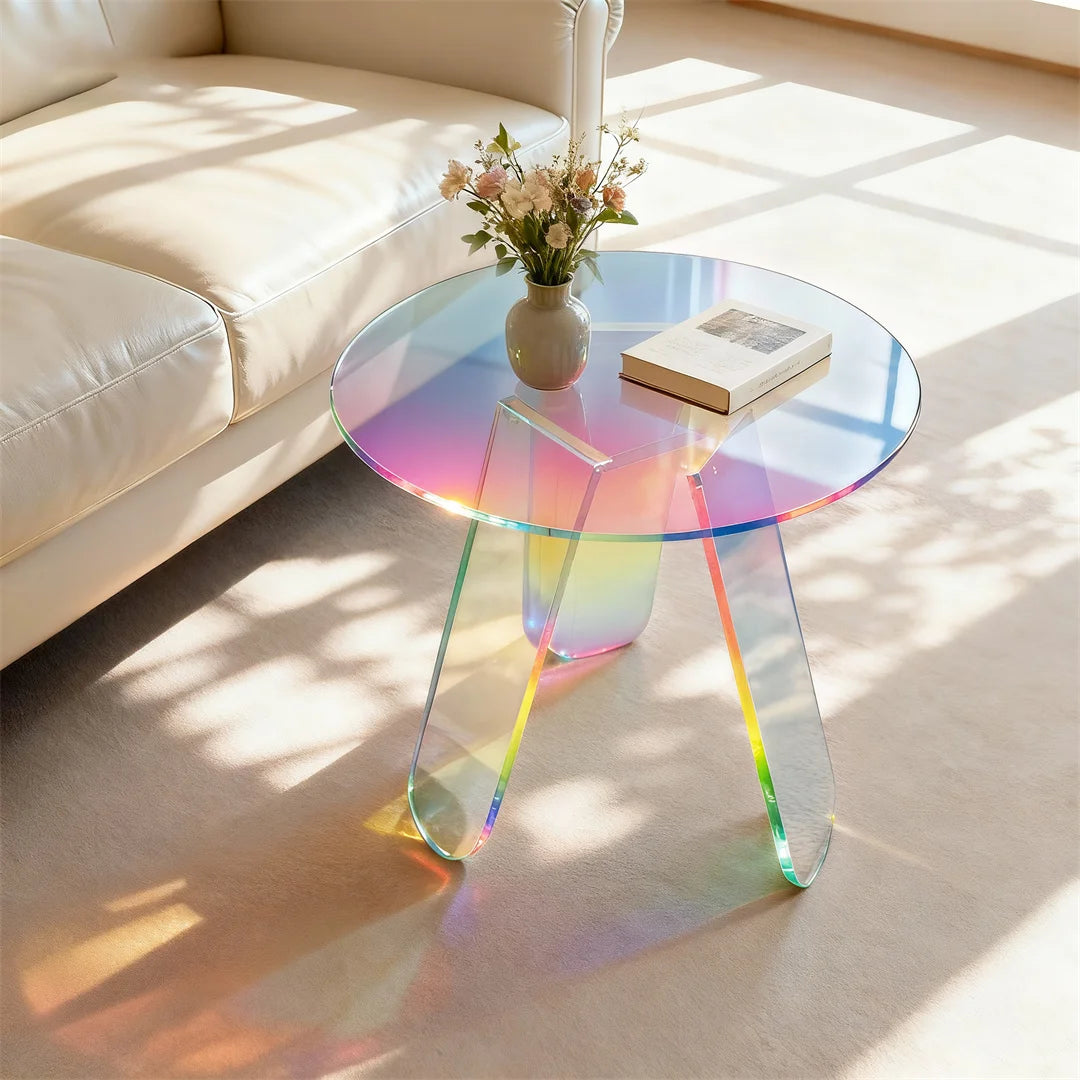ARTLOGE Clear Acrylic Coffee Table Modern Minimalist Living Room