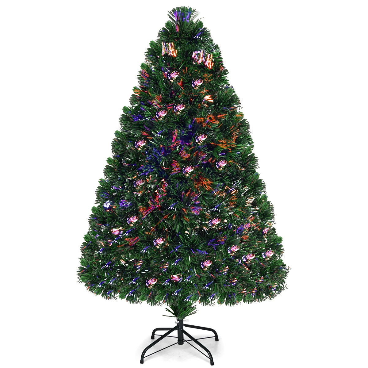 MULTIGOT Pre Lit Fiber Optic Artificial Christmas Tree With Stand