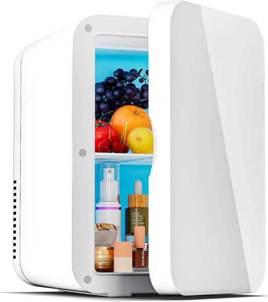 XMSJ Mini Fridge for Bedroom Portable Refrigerator Quiet Cooler