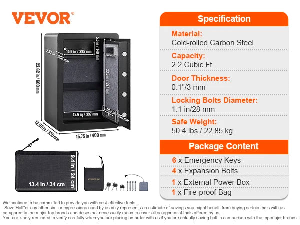 Digital Fingerprint Electric Security Safe For Cash Jewelry