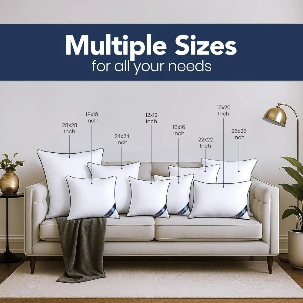 NBVCX Pack Of 4 Premium Pillow Inserts For Sofa Couch
