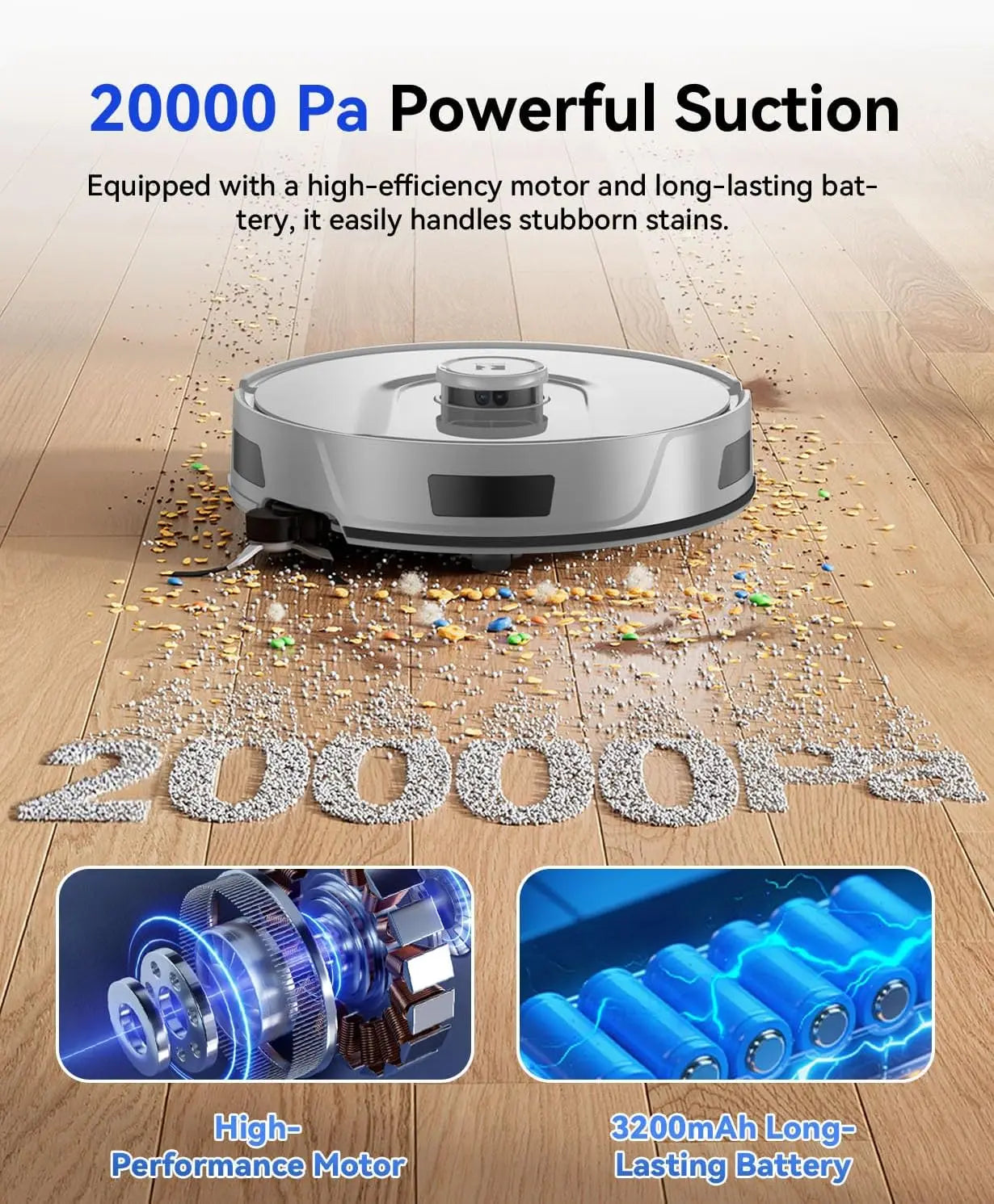 XMSJ Robot Vacuum And Mop With LiNavigation 5G Self Emptying