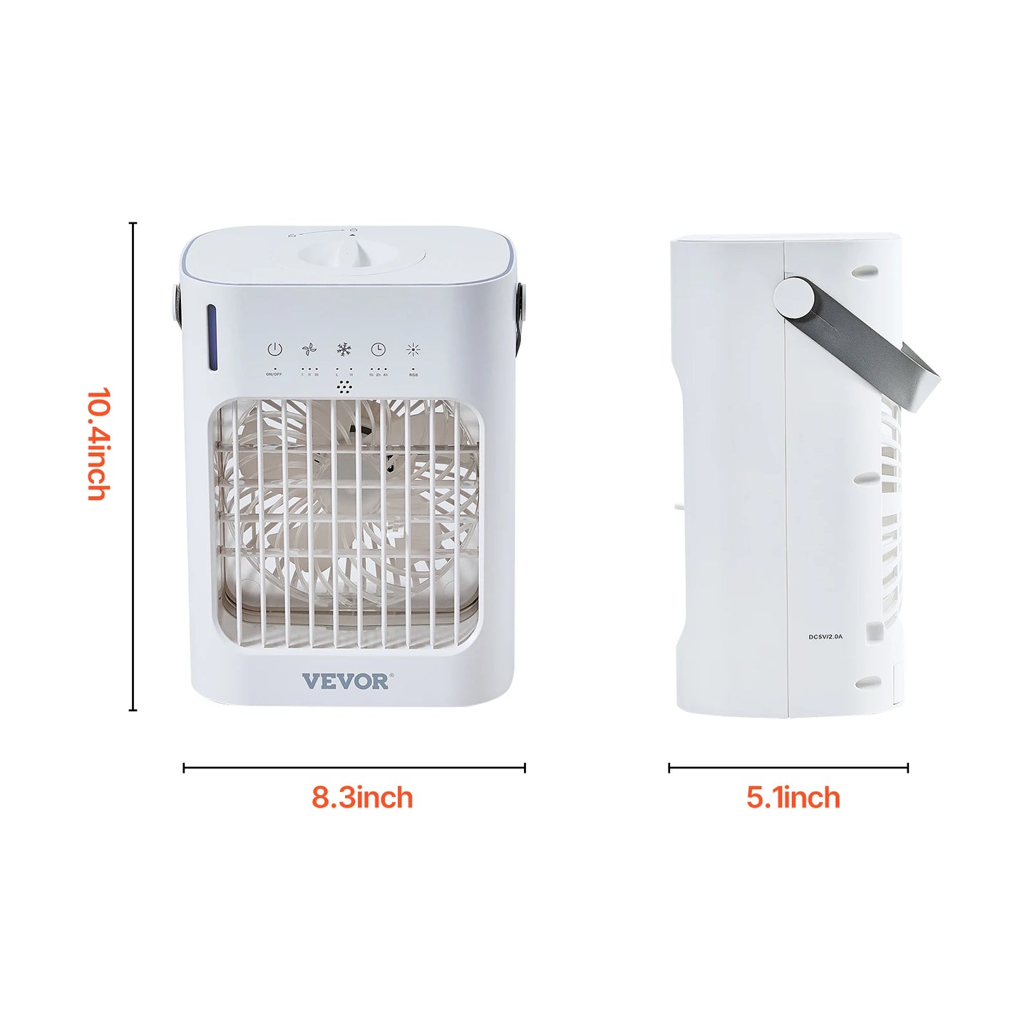 VEVOR Portable Evaporative Air Conditioner Desk Cooler 4 In One