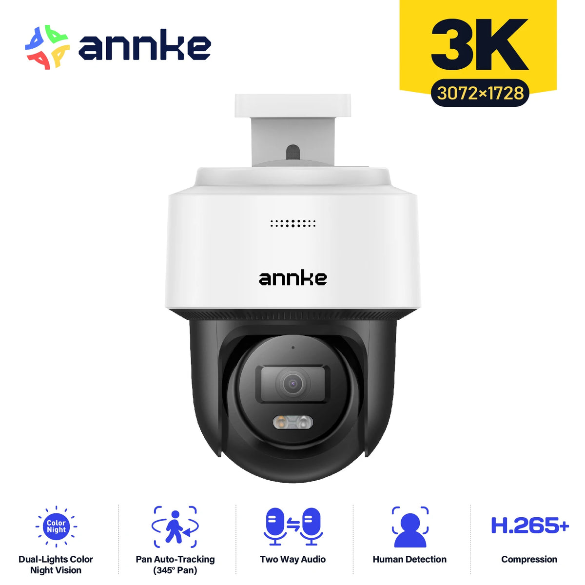ANNKE 3K Speed Dome PoE Security Camera Smart Night Vision