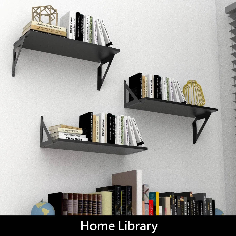 Laminated Wood Wall Shelf Set Of Three For Living Room