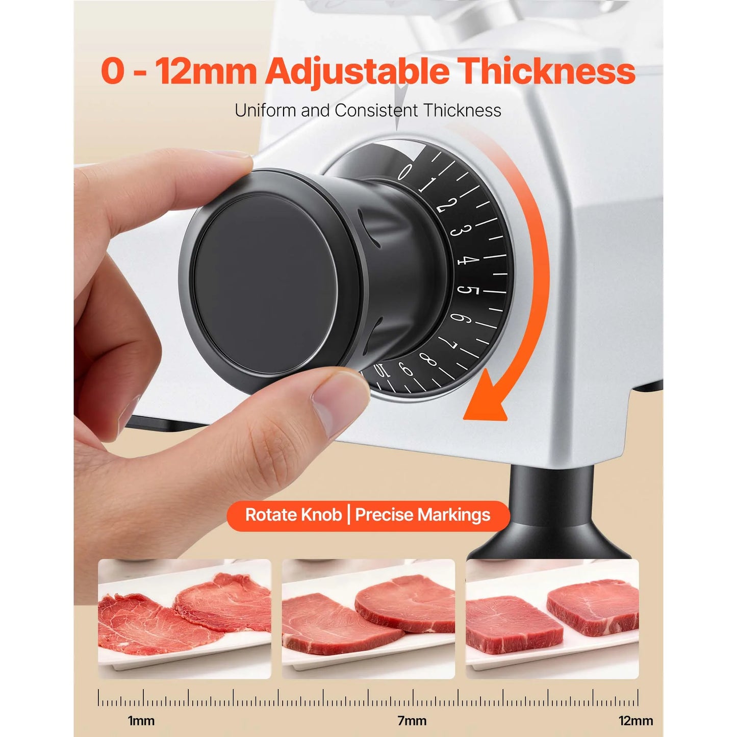 SucceBuy 240W Commercial Meat Slicer With Built In Sharpener