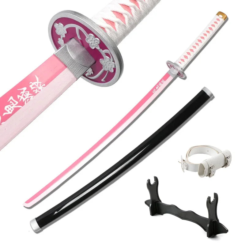 Anime Katana Cosplay Bamboo Wooden Toy Sword Tanjiro Zenitsu Kyoujurou