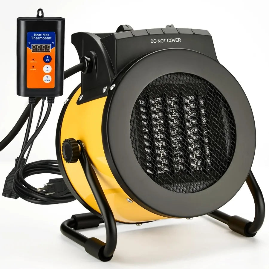 Greenhouse Heater With Thermostat PTC Ceramic Heating And Overheat Protection