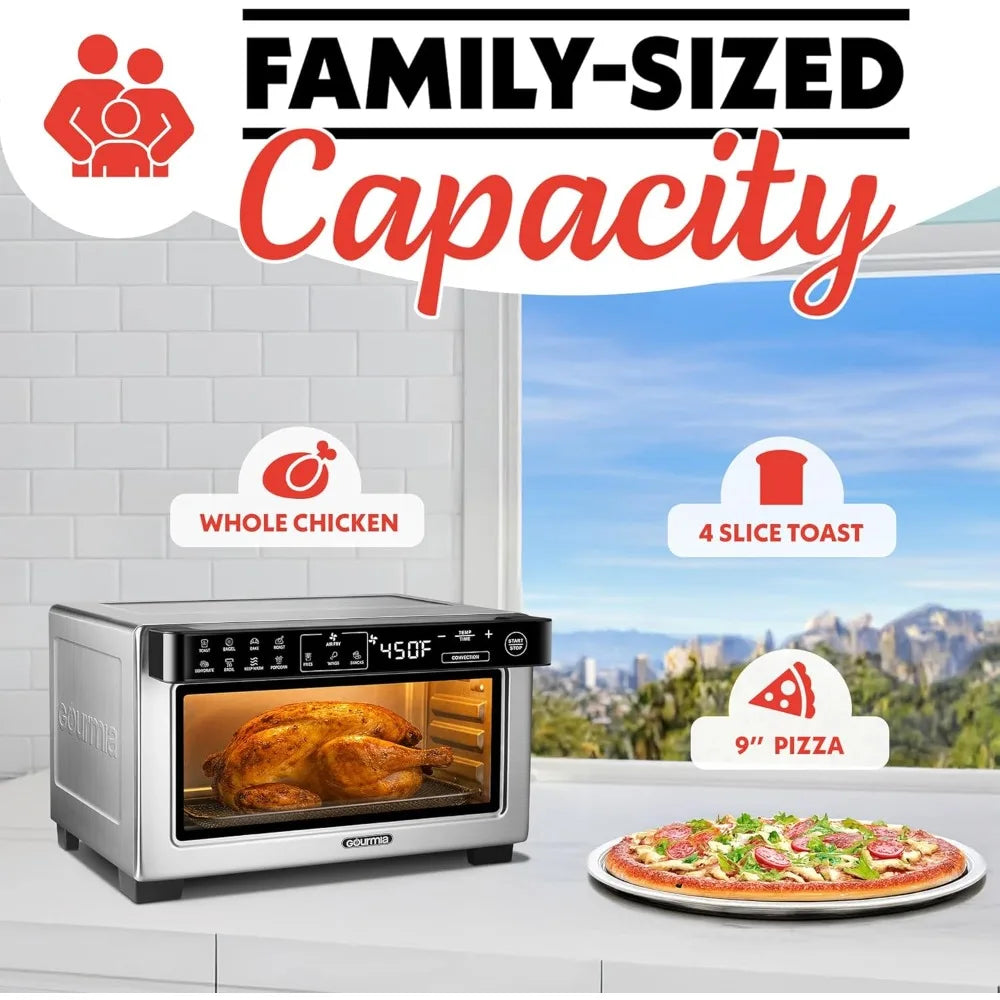 Gourmia Toaster Oven Digital Air Fryer Convection 4 Slice Capacity