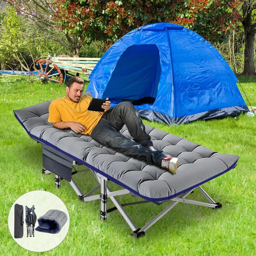 NBVCX Heavy Duty Folding Camping Cot Mattress 500 Lb Capacity