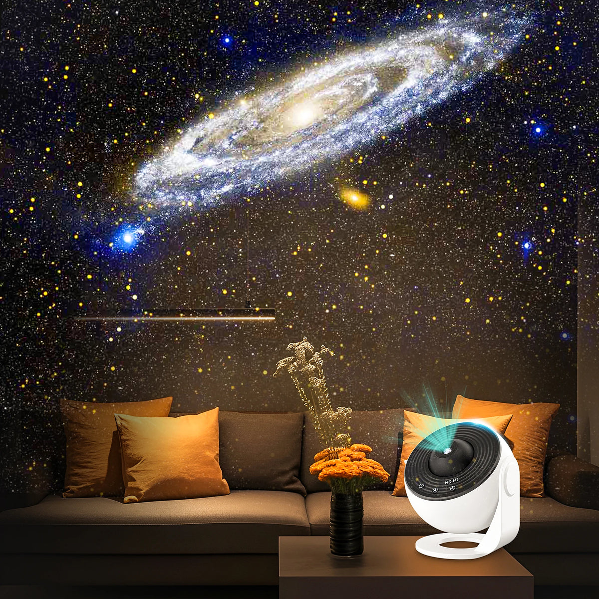 Aiopp Galaxy Star Projector Planetarium Night Light With Rotating Display