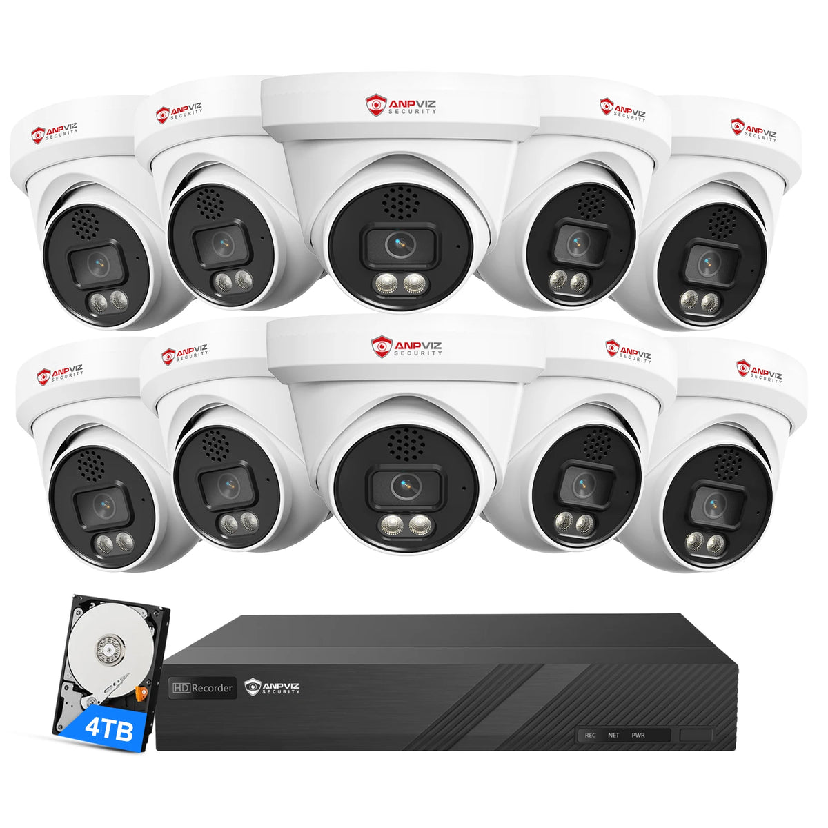 Anpviz 4K PoE Security Camera System With Two Way Audio