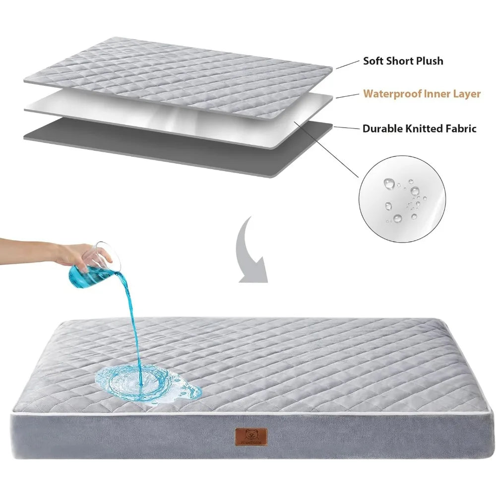 NBVCX Orthopedic Waterproof Dog Bed With Removable Washable Cover