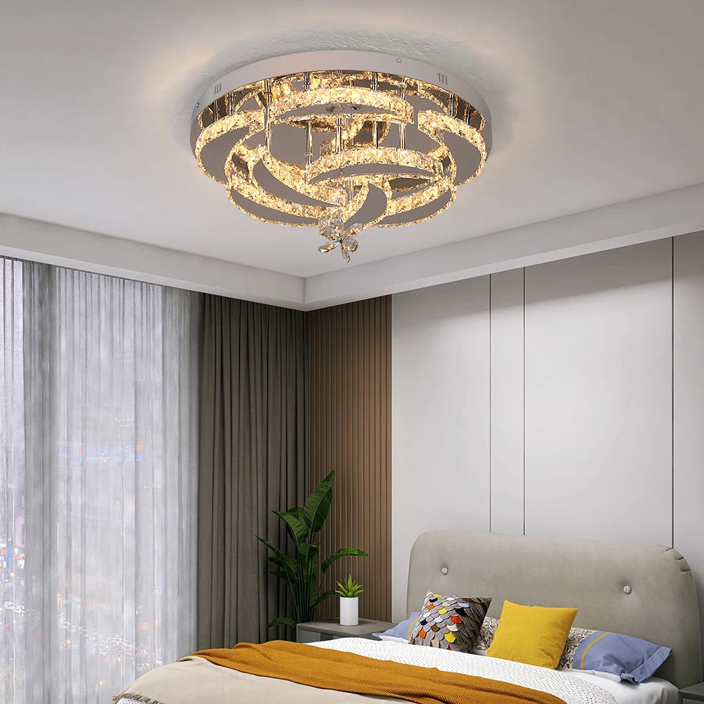 Vetrulus Modern K9 Crystal LED Ceiling Chandelier Light