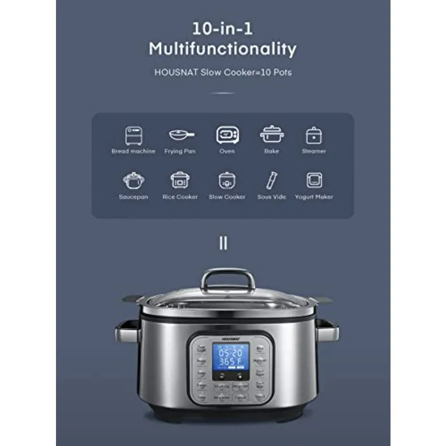 Programmable Multi Cooker Slow Cooking, Rice, Yogurt, Steam And Saute