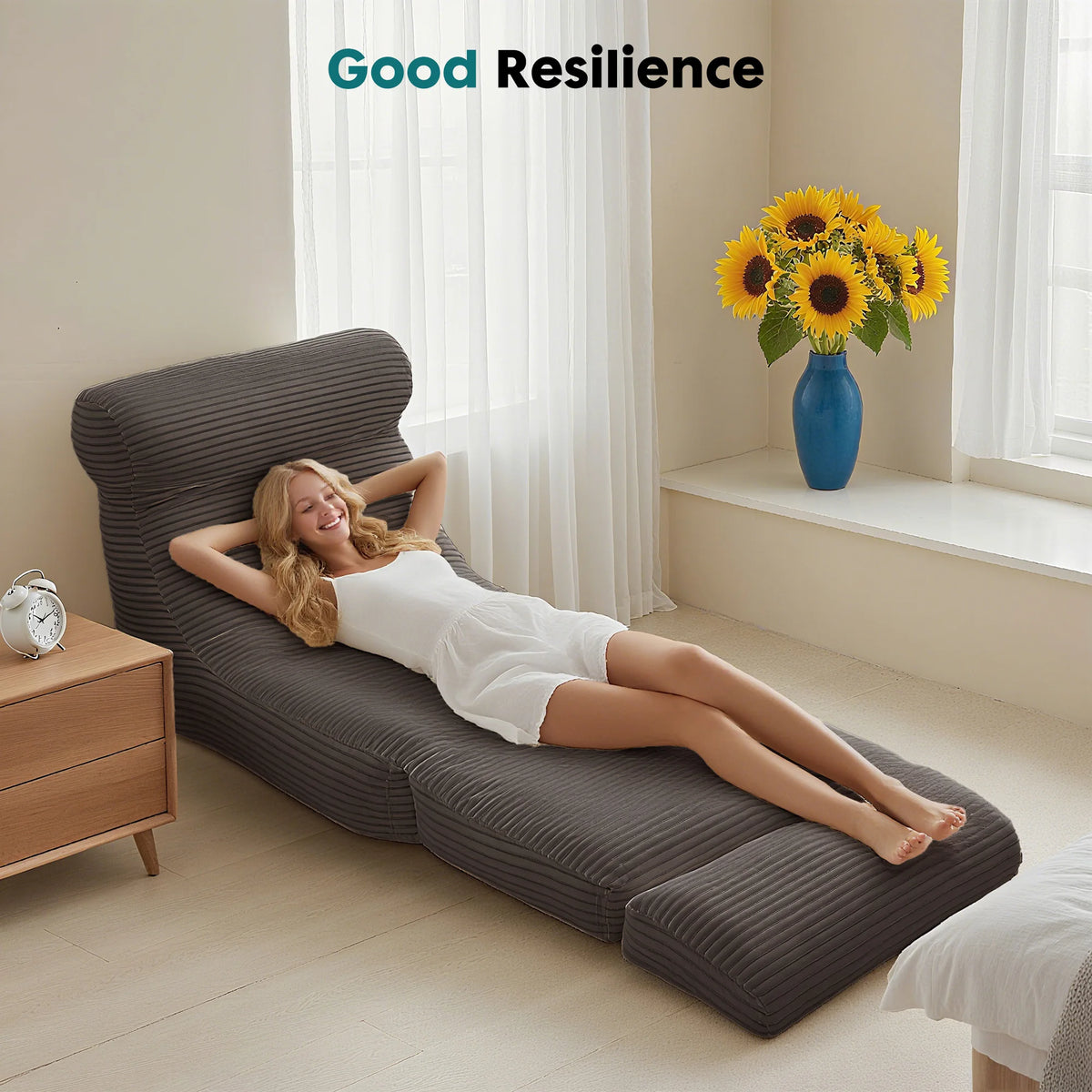 JHK Ergonomic Folding Sofa Bed Convertible Sleeper Chair