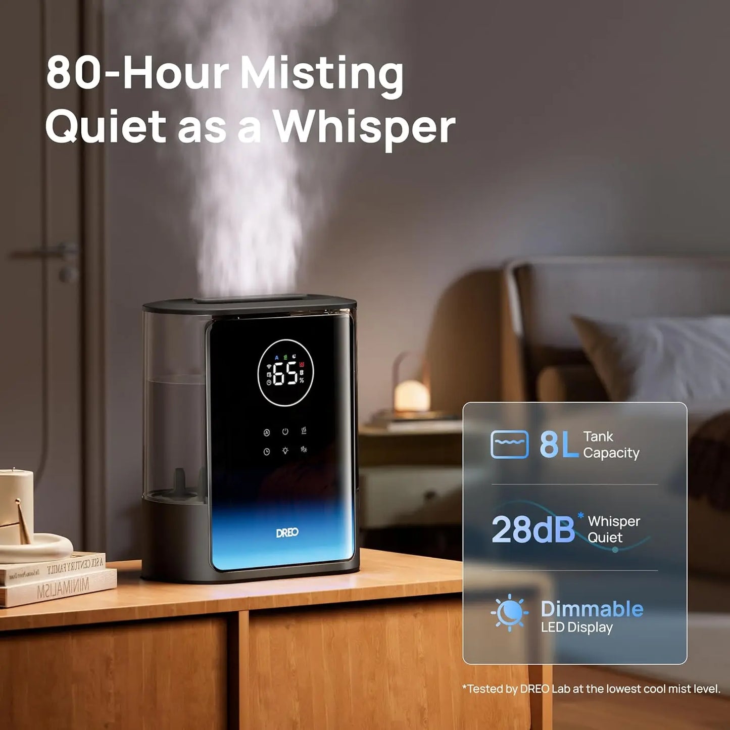 XMSJ 8 Liter Smart Humidifier For Large Rooms With Warm And Cool Mist