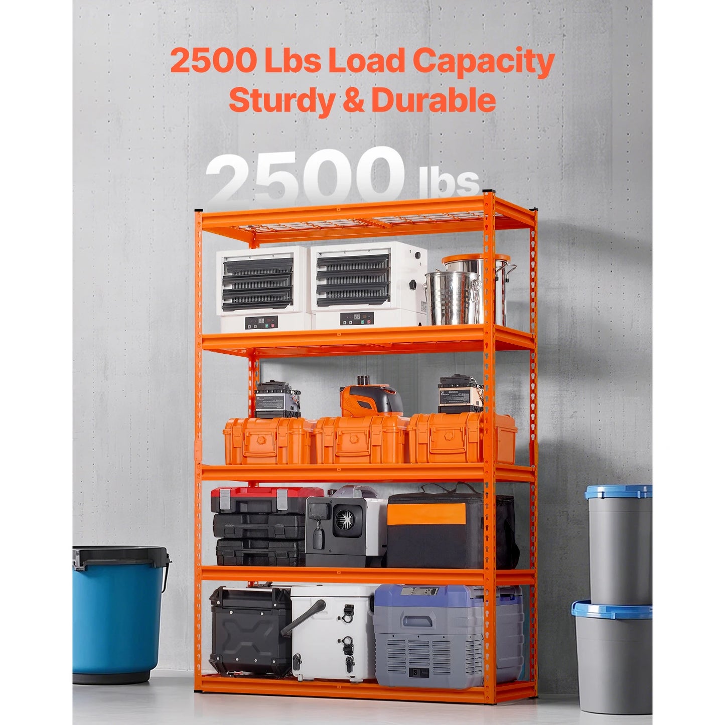Metal Garage Shelving Unit 5 Tier Adjustable Warehouse