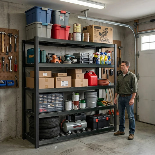Heavy Duty Metal Storage Rack For Garage Basement And Workshop