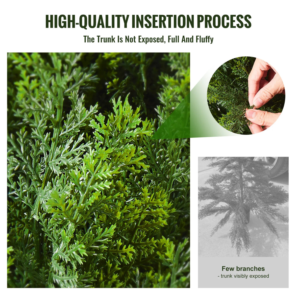 Artificial Cedar Topiary Tree With Faux Pine Cypress Evergreen Decor