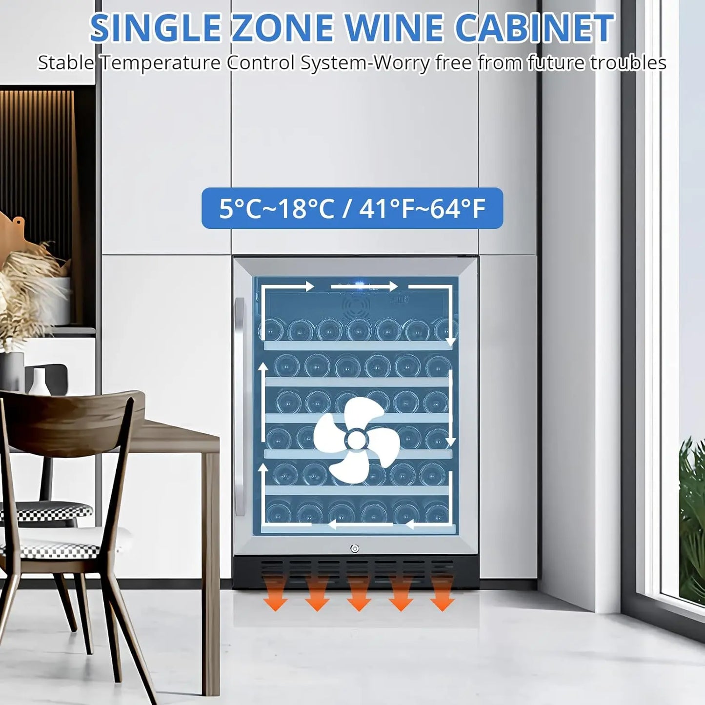 XMSJ Dual Zone Wine Cooler With Digital Touch Screen